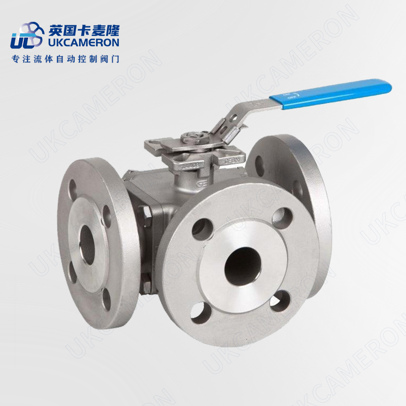 进口三通法兰球阀