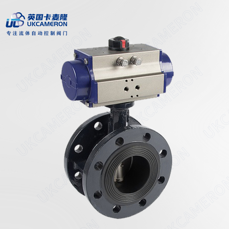 进口气动法兰式蝶阀