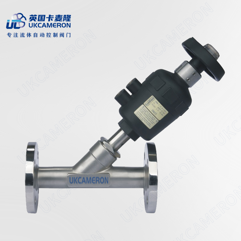 进口带手动调节气动角座阀